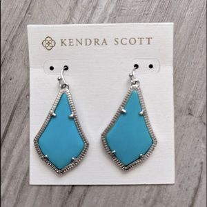Kendra Scott Alex Silver Drop Earrings - Blue Turquoise